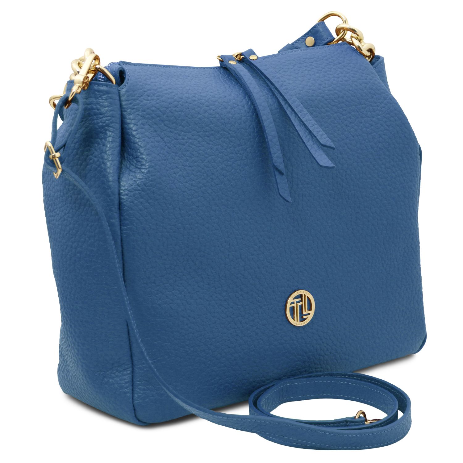 Tuscany Leather Amy Shopping Bag Denim Blue TL142385