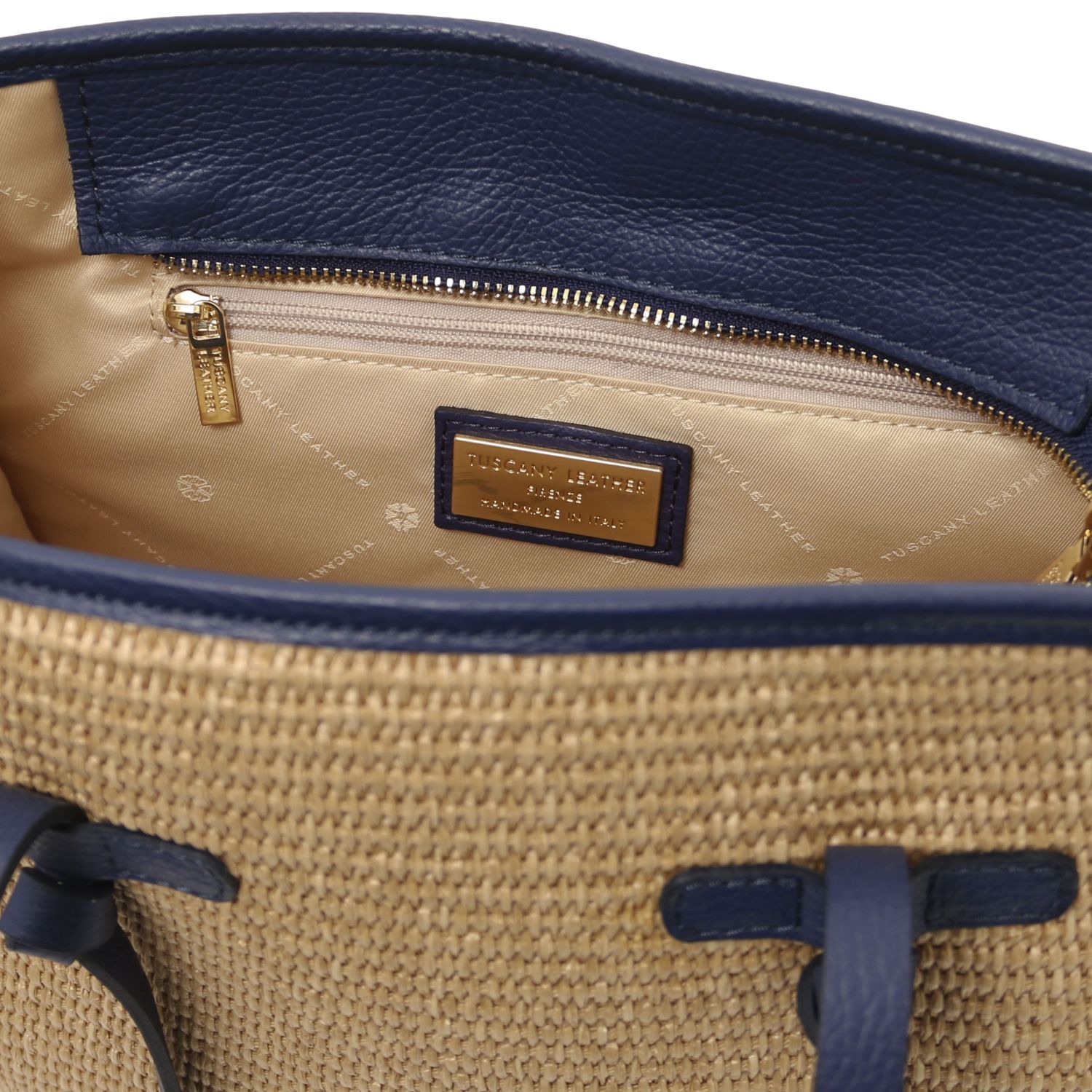 Tuscany Leather Frame Handbag Blue TL142566