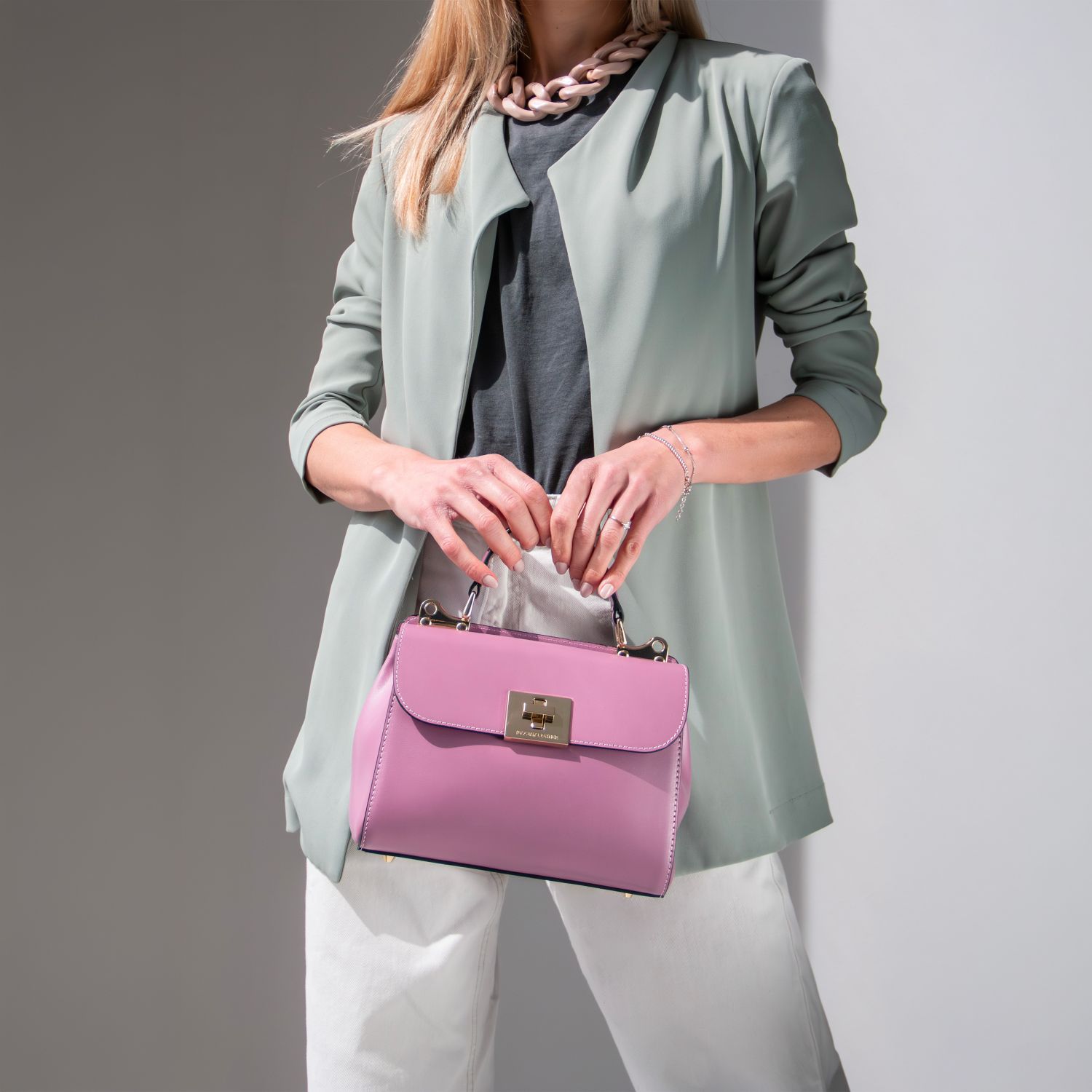 Tuscany Leather Armonia Handbag Lipstick Lilac TL142286