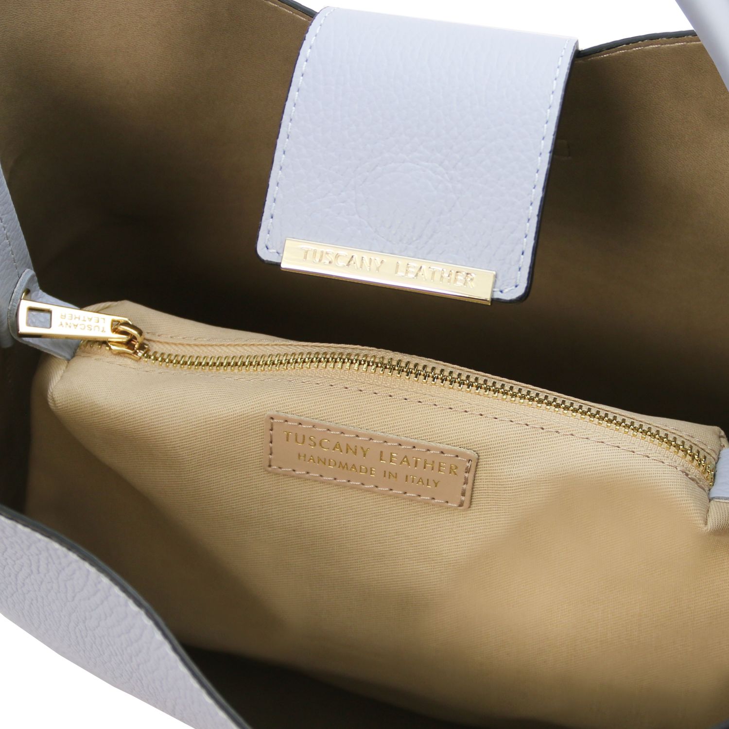 Tuscany Leather Clio Secchiello Handbag Light Blue TL142356
