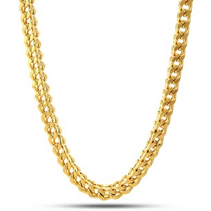 King Ice 14k Gold Plated Franco Necklace 18” CHX11783