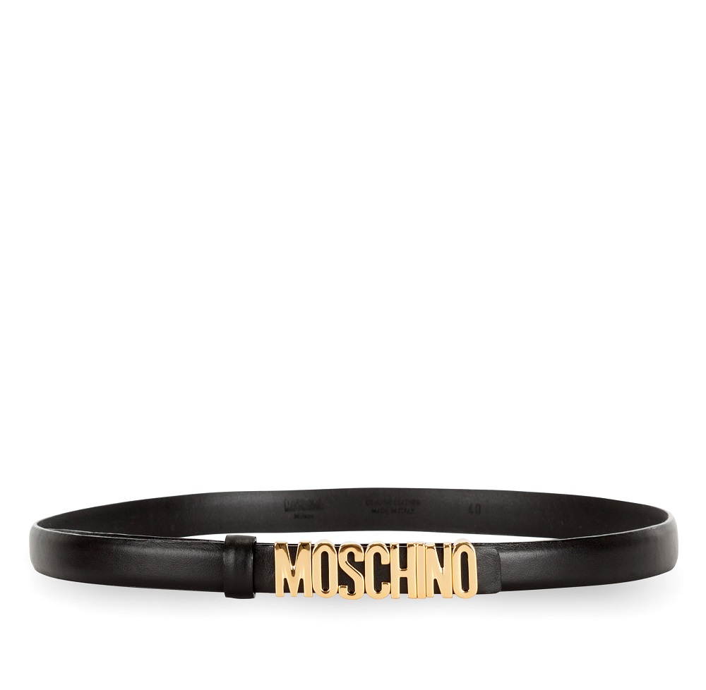 all black moschino belt