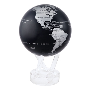 Mova Globe Black & Silver 6 inch w/ Acrylic Base MG-6-SBE