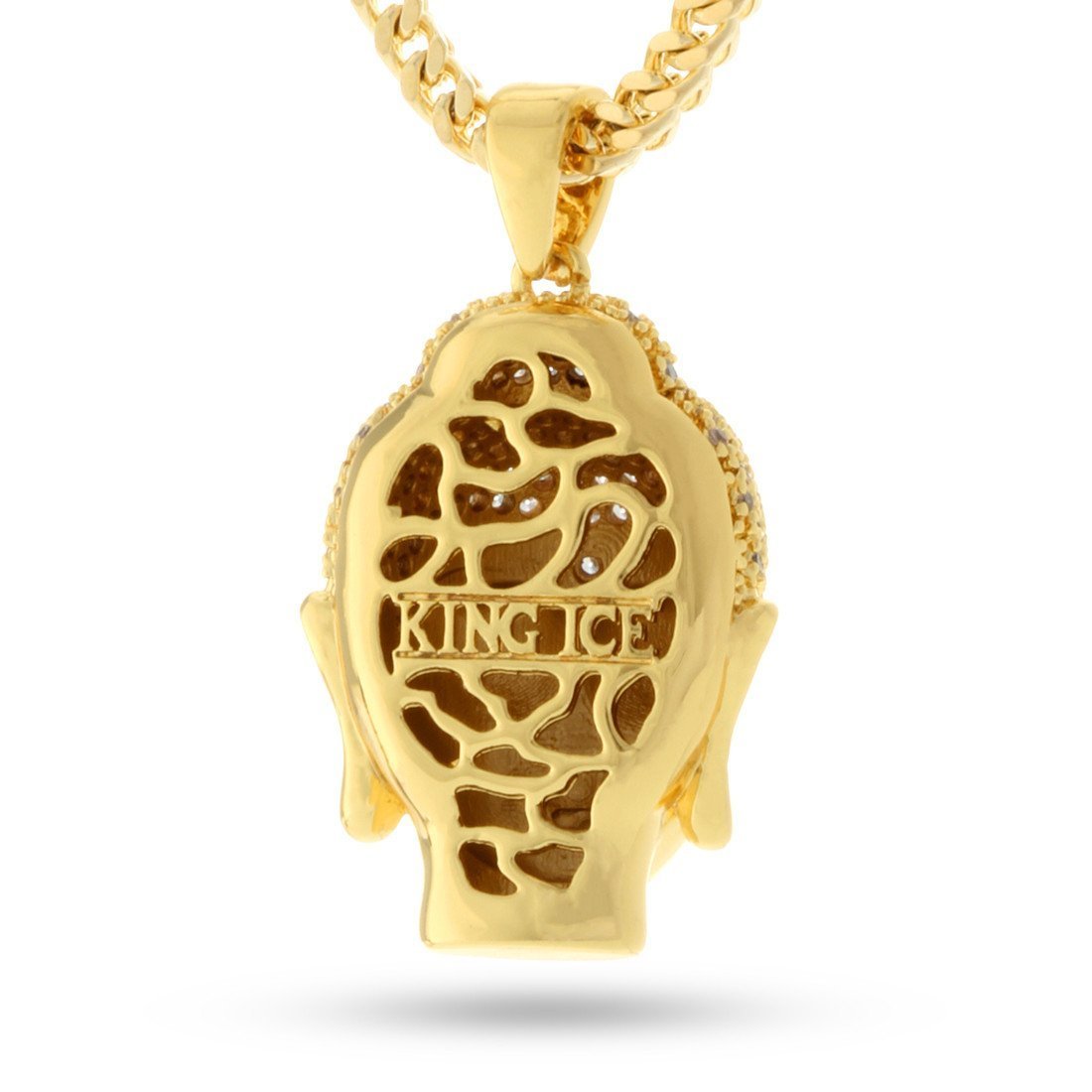 Drakesboutique - King Ice NKX09806-KI 14k Gold Plated Mini Buddha Drakesboutique - King Ice NKX09806-KI 14k Gold Plated Mini Buddha