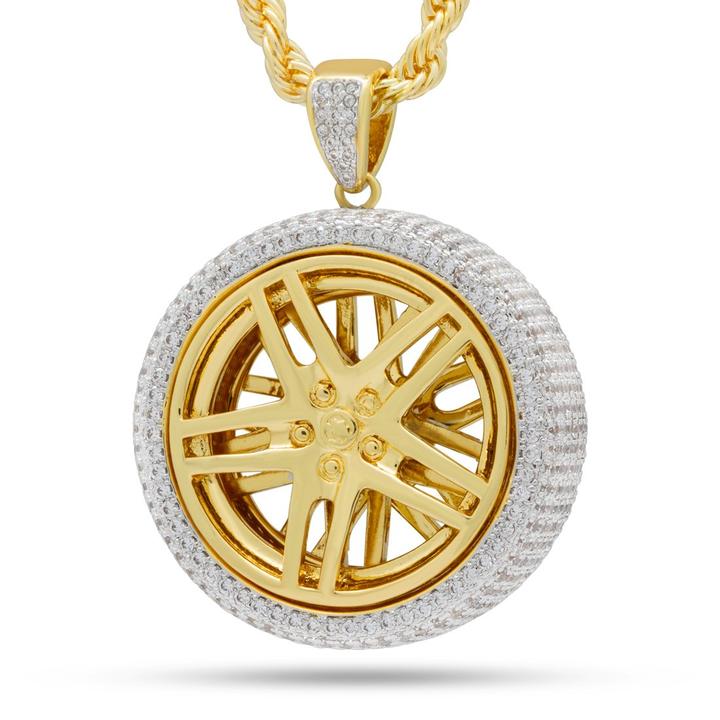 Drakesboutique - King Ice 14k Gold Plated The Spinning Rims 